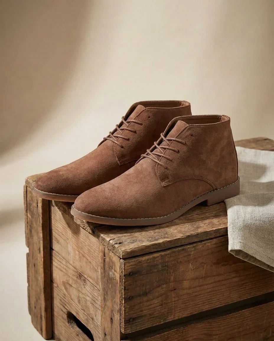 Men's Chukka Lace-Up Ankle Boots with Suede Upper 1