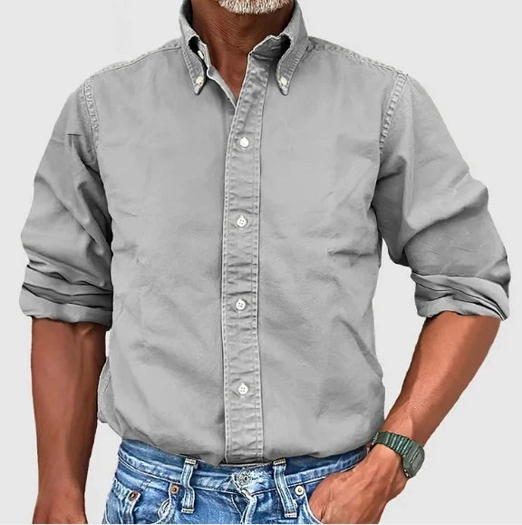 Men's Classic Button-Down Dress Shirt Tailored Fit 5