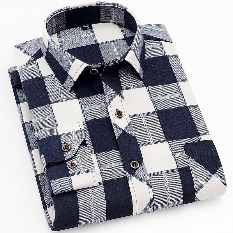 Men's Classic Check Button-Front Shirt 1