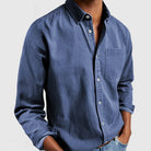 Men's Classic Fit Casual Denim Shirt with Chest Pocket 2