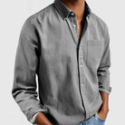 Men's Classic Fit Casual Denim Shirt with Chest Pocket 3