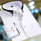 Men's Classic Long-Sleeve Button-Front Dress Shirt - 3