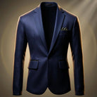 Men's Classic Notch Lapel Blazer Jacket with One-Button Closure 0
