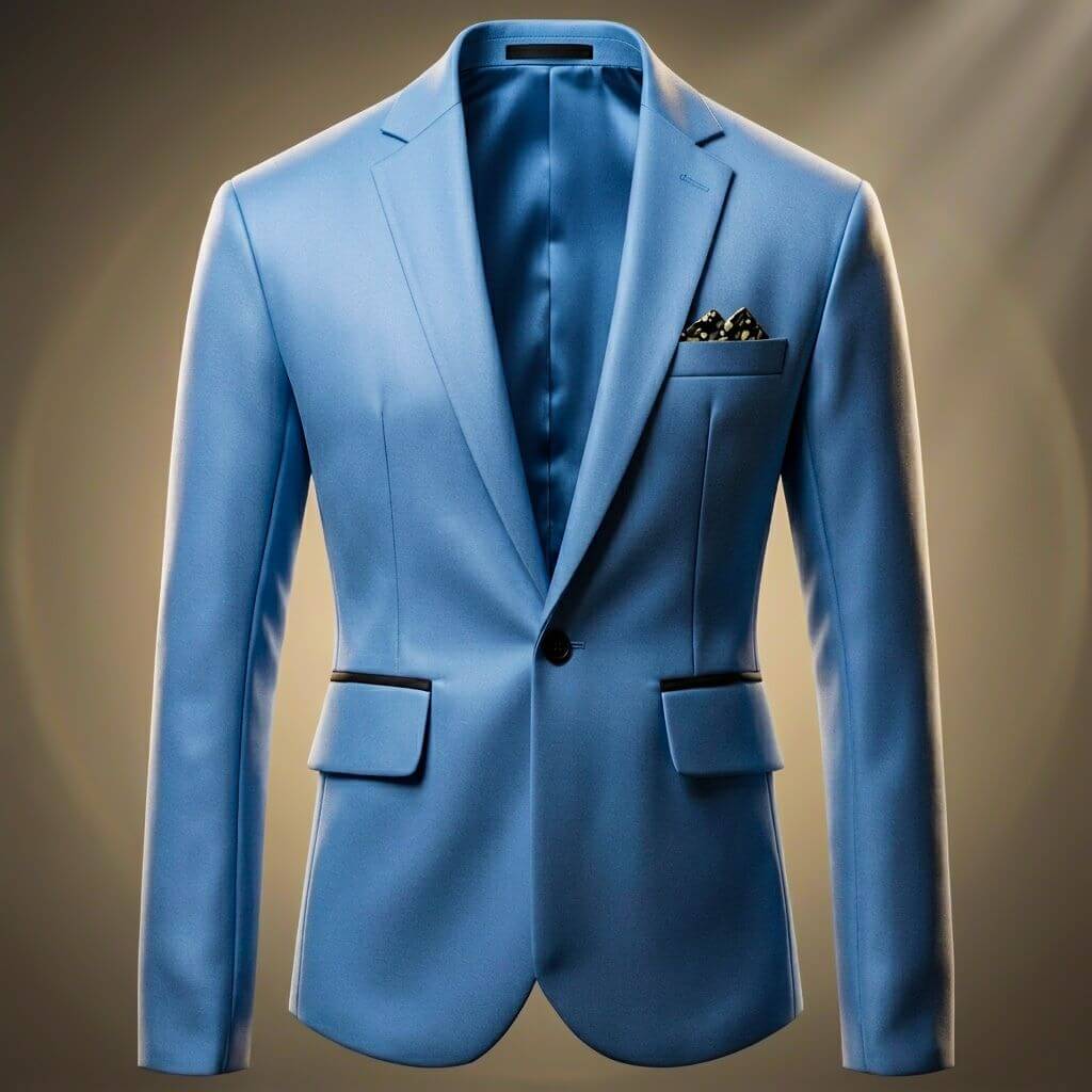 Men's Classic Notch Lapel Blazer Jacket with One-Button Closure 4