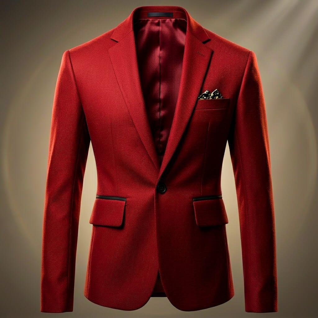 Men's Classic Notch Lapel Blazer Jacket with One-Button Closure 5