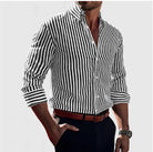 Men's Classic Striped Button-Front Dress Shirt 1