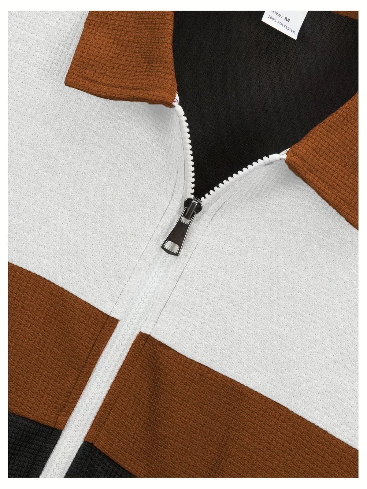 Men's Color-Block Zip-Up Jacket with Modern Fit 2