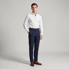 Men's Double-Pleat High-Waist Tapered Trousers with Side-Adjuster Buckles 1