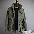 Men's Field Jacket with Drawcord Waist and Four-Flap Pocket Design 0