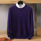 Men's Fine Knit Crew Neck Sweater with Ribbed Cuffs and Hem 6