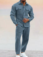 Men's Fitted Blazer and Trouser Suit Set for Formal Events 9