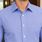Men's Fitted Button-Front Dress Shirt with Pointed Spread Collar 1