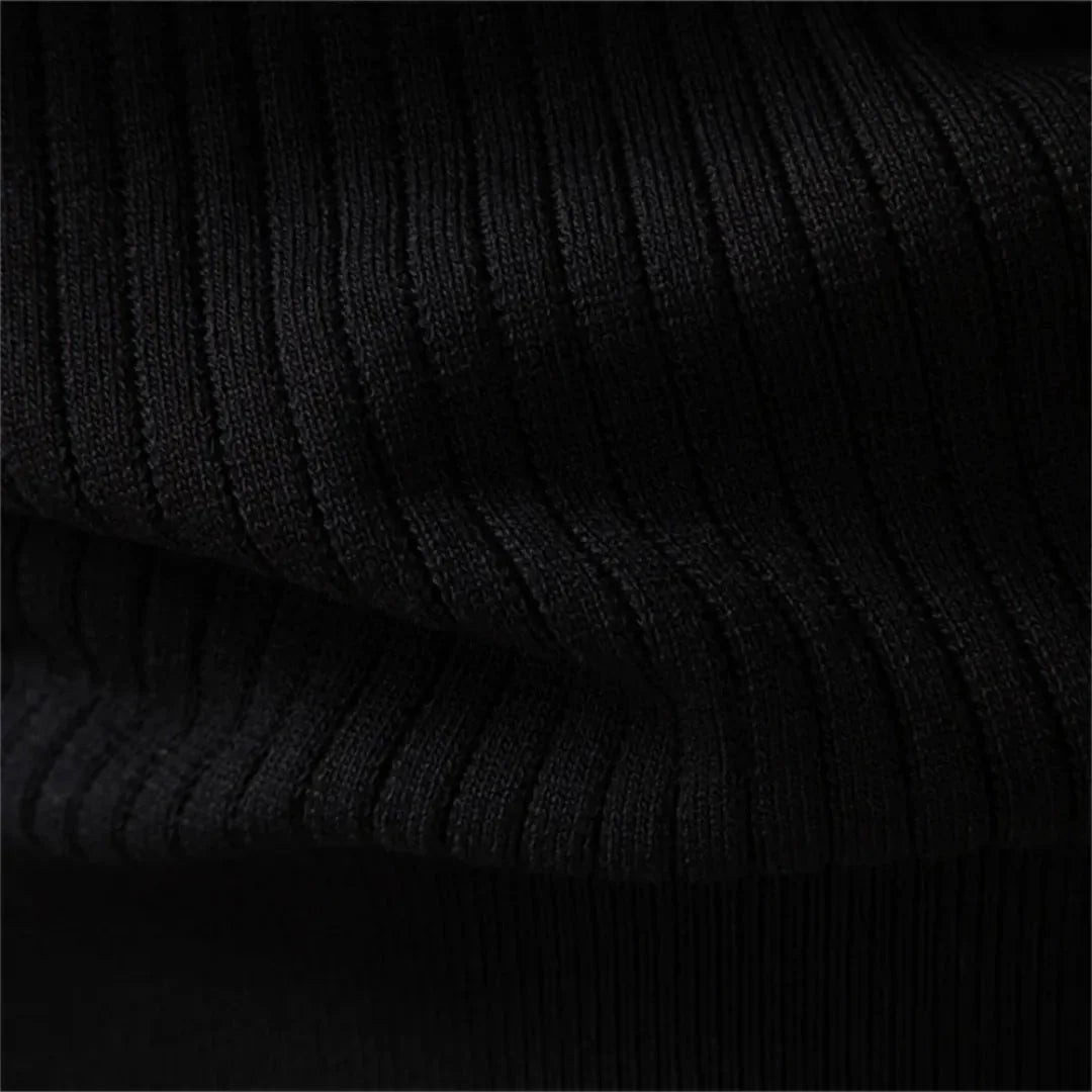 Men's Fitted Round Neck Sweater with Button Closure and Elastic Cuffs 3