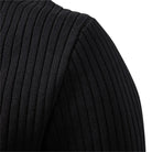 Men's Fitted Round Neck Sweater with Button Closure and Elastic Cuffs 4