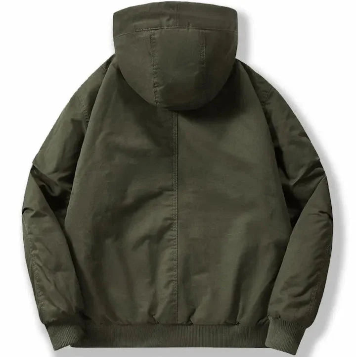 Men's Fleece-Lined Hooded Bomber Jacket 4