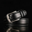 Men's Full-Grain Leather Belt with Polished Buckle 10