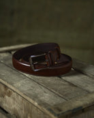 Men's Full-Grain Leather Belt with Polished Buckle 5