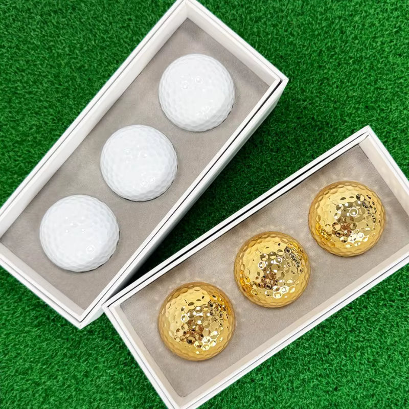 Men's Golf Ball Set with Durable Surlyn Cover and Synthetic Rubber Core, 3 Balls with Storage Box 2