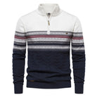 Men's Half-Zip Sweater with Stand Collar and Nordic Pattern 0