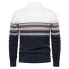 Men's Half-Zip Sweater with Stand Collar and Nordic Pattern 2