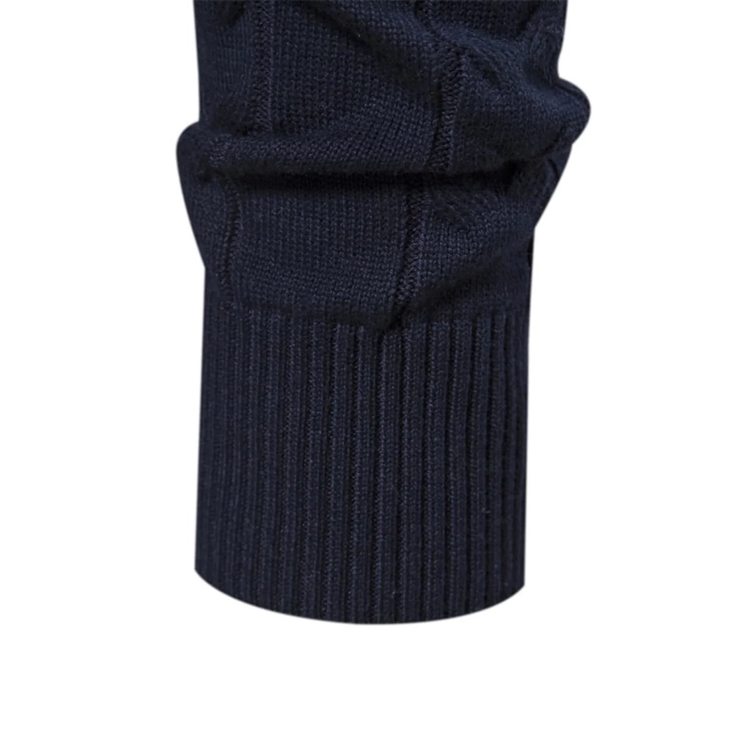 Men's Half-Zip Sweater with Stand Collar and Nordic Pattern 6