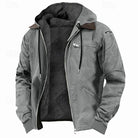 Men's Hooded Fleece-Lined Jacket with Full-Zip Closure 2