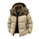 Men's Hooded Puffer Jacket with Two-Tone Design and Insulating Padding 1