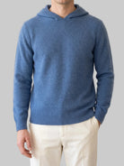 Men's Hooded Pullover Sweater with Ribbed Cuffs and Hem 0