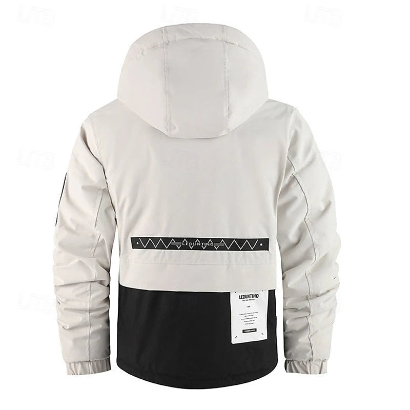 Men's Hooded Utility Jacket with Weather-Resistant Insulation 2
