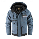 Men's Hooded Utility Jacket with Weather-Resistant Insulation 4