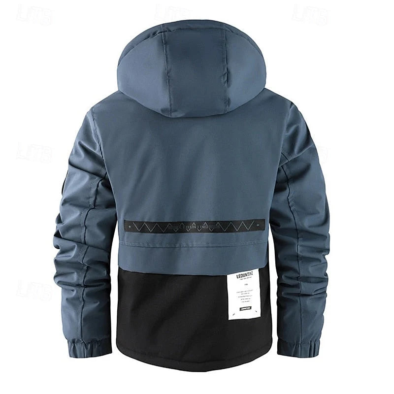 Men's Hooded Utility Jacket with Weather-Resistant Insulation 5