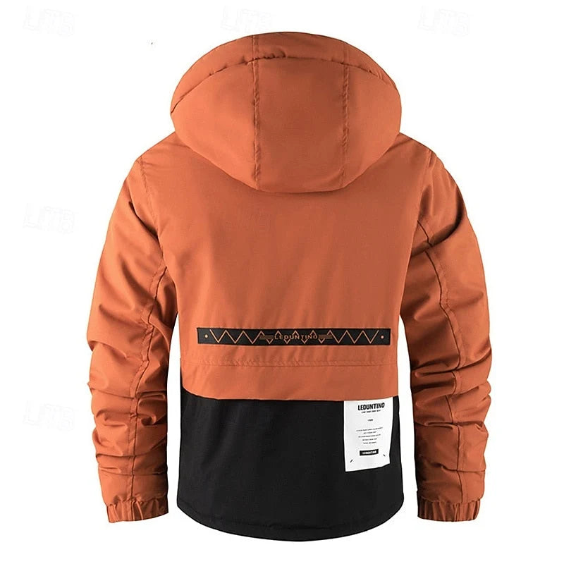 Men's Hooded Utility Jacket with Weather-Resistant Insulation 8
