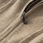 Men's Hooded Zip Cardigan with Ribbed Cuffs and Side Pockets 5