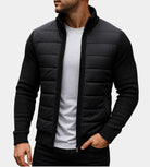 Men's Hybrid Quilted Puffer Jacket with Knit Sleeves 4