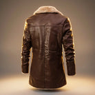 Men's Leather Shearling-Lined Winter Coat 2