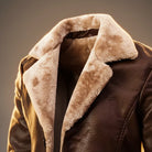 Men's Leather Shearling-Lined Winter Coat 3