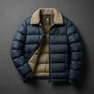 Men's Lightweight Down-Insulated Jacket with Fleece-Lined Collar 0