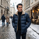Men's Lightweight Down-Insulated Jacket with Fleece-Lined Collar 1