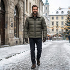 Men's Lightweight Down-Insulated Jacket with Fleece-Lined Collar 2