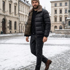 Men's Lightweight Down-Insulated Jacket with Fleece-Lined Collar 3
