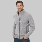 Men's Merino Wool Full-Zip Sweater with Minimalist Design - 3