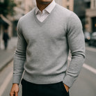 Men's Merino Wool V-Neck Sweater 2