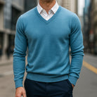 Men's Merino Wool V-Neck Sweater 4