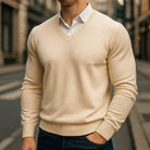 Men's Merino Wool V-Neck Sweater 6