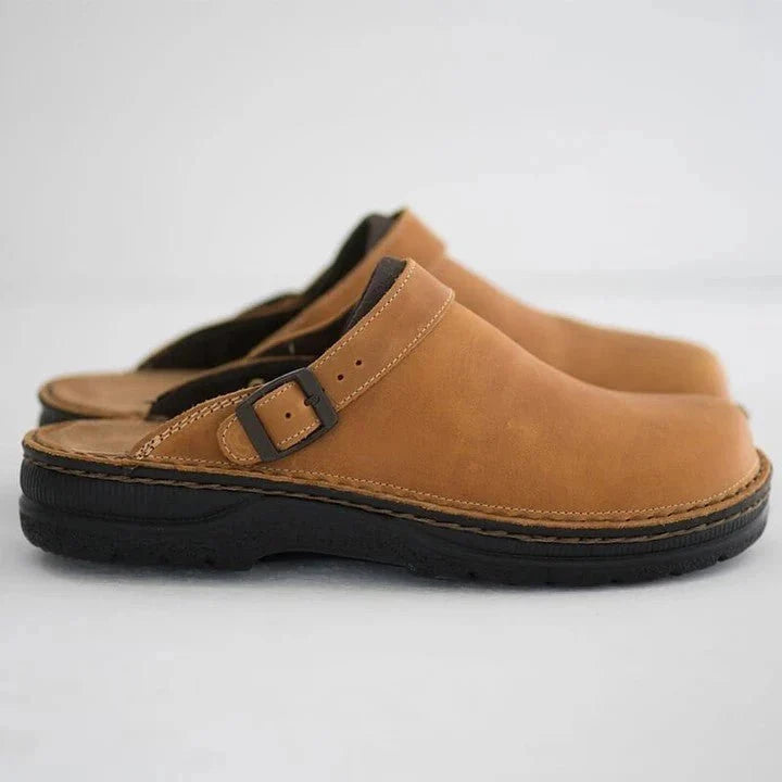 Men's Orthopedic Leather Clogs with Supportive Insole for All-Day Comfort 1