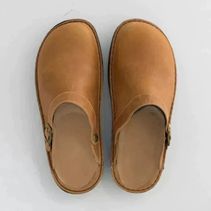 Men's Orthopedic Leather Clogs with Supportive Insole for All-Day Comfort 4