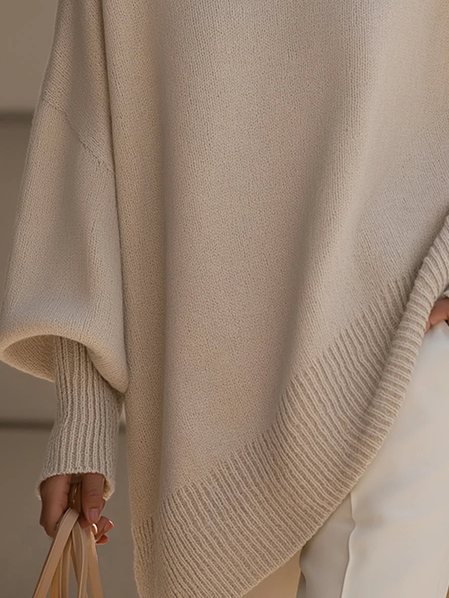 Men's Oversized Knit Crewneck Sweater with Ribbed Trim 2