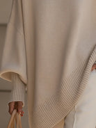 Men's Oversized Knit Crewneck Sweater with Ribbed Trim 2