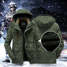 Men's Padded Parka with Detachable Hood and Fleece Lining 0
