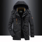 Men's Padded Parka with Detachable Hood and Fleece Lining 2